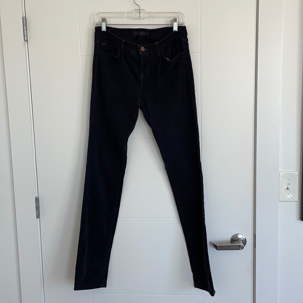 J Brand Low Rise Pencil Leg Black Cords